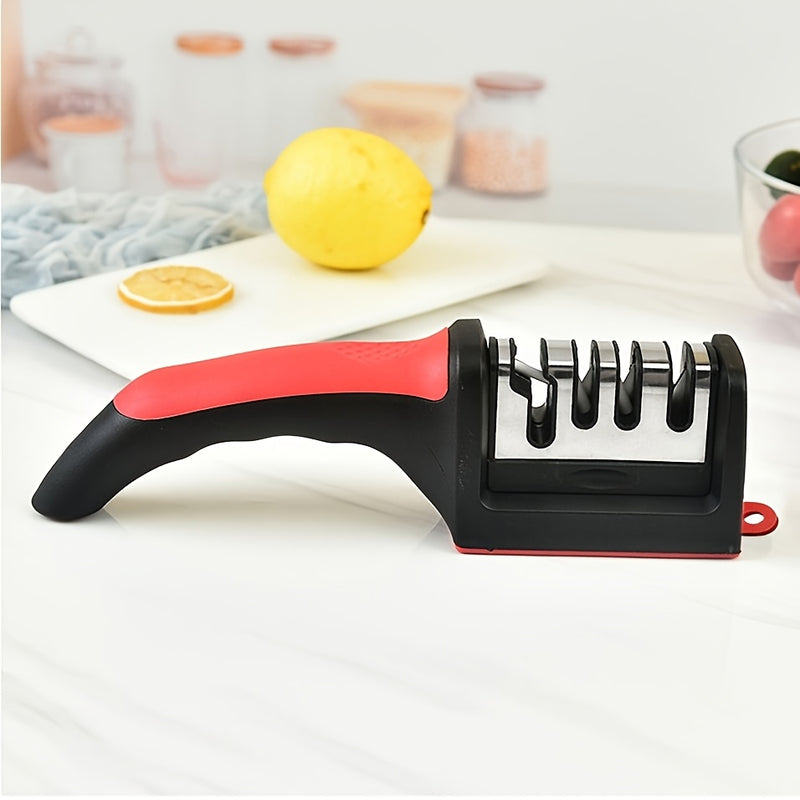 Afilador de Cuchillos de Cocina Profesional de 4 Etapas - Piedra de Afilar de Cerámica de Tungsteno y Diamante para Chef