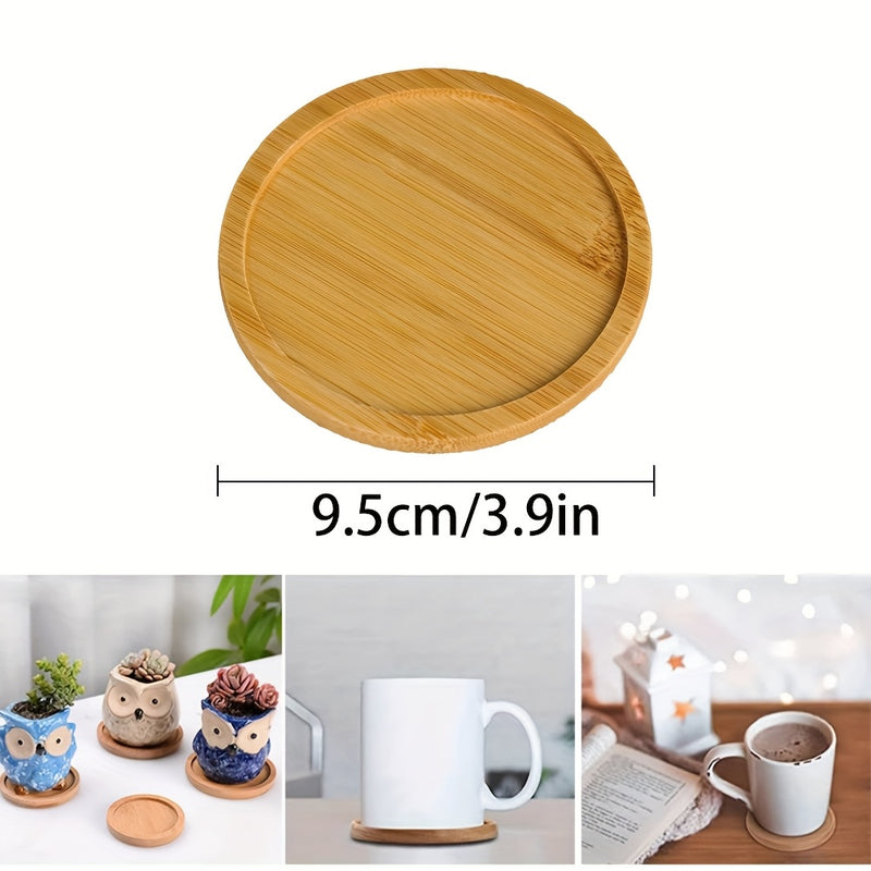 4 o 6 posavasos de bambú, almohadillas aislantes de calor