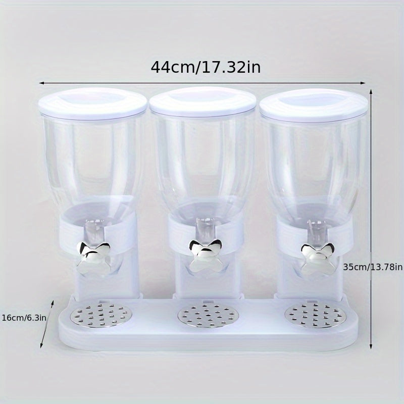 Calienta tu Cocina: Dispensador de 3 Compartimentos para Granos y Dulces