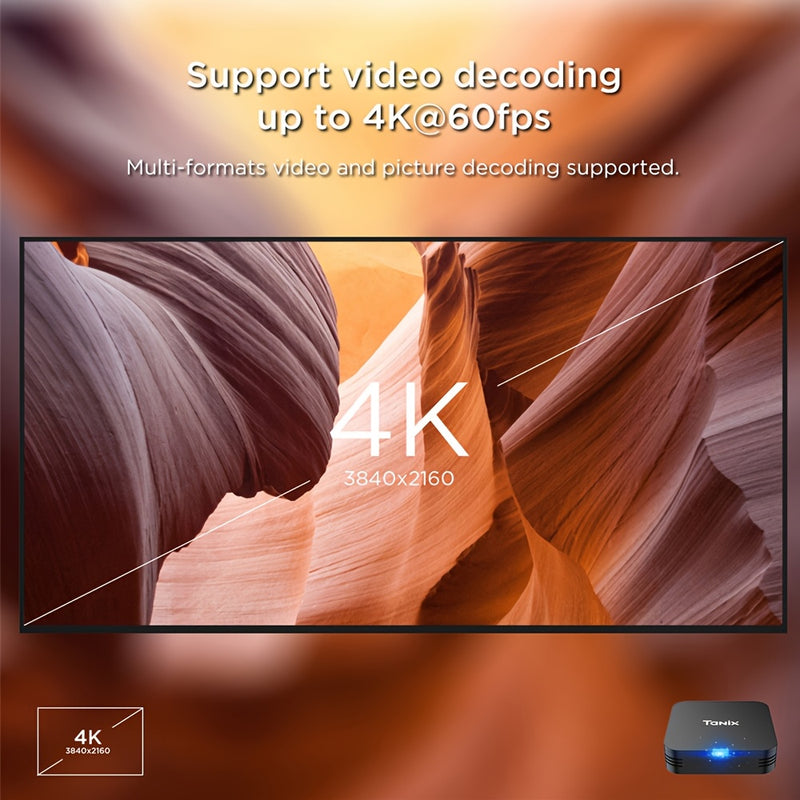 TUOGTCI Android Mini TV Box con procesador Allwinner H313 de 4 núcleos, Android 10.0, 4K Ultra HD a 60 FPS, diseño compacto para ahorrar espacio, control remoto, USB, resolución de 720p, negro