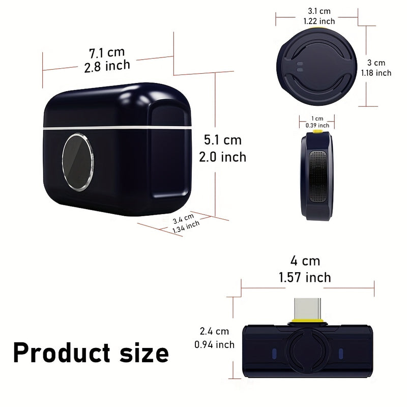 Sistema profesional de micrófono de solapa inalámbrico con reducción de ruido, receptor USB-C, ideal para grabación de video, entrevistas y reuniones | Cancelación de ruido de alta calidad, sistema de audio inalámbrico