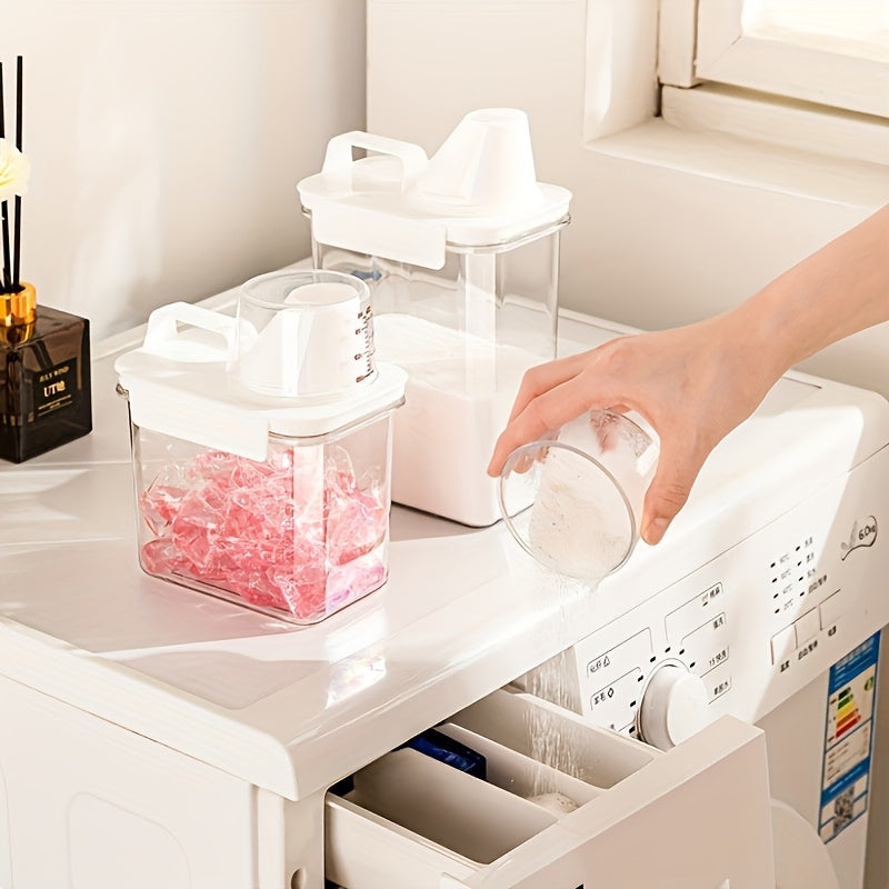 3-Pack de contenedores de plástico de gran capacidad, a prueba de fugas, fácil de verter, sin necesidad de energía, para detergentes para ropa, jabón, organización de cocina y baño