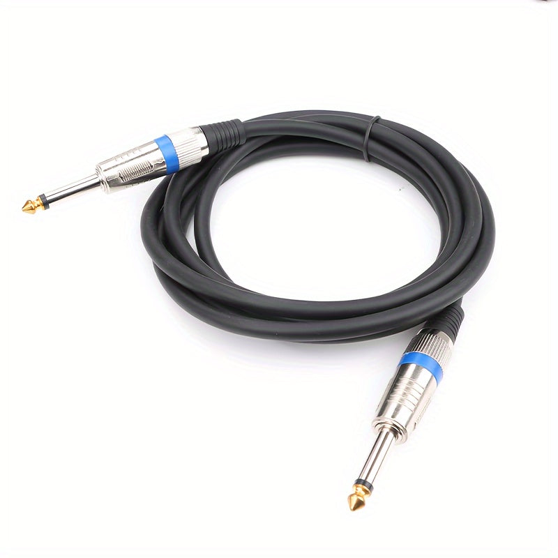 Cable de audio profesional i-zclive Mono 6.35mm a 6.35mm, doble capa blindada de cobre libre de oxígeno, carcasa de aleación de zinc, conectores bañados en oro, conector redondo macho a macho de 1/4" TS para guitarra eléctrica, bajo, altavoces - Cable Et