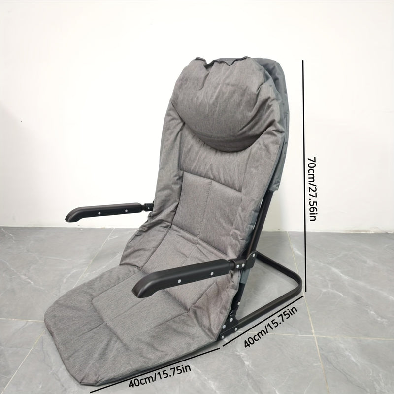 1pc Silla Plegable Portátil Ligera - Compacta, Fácil de Transportar, Ideal para Acampar, Viajar y Salidas a la Playa, Estructura Metálica Resistente con Asiento de Tela Cómodo, Silla Exterior Plegable