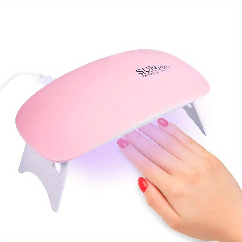 1 Unidad de Luz LED para Uñas Mini, Portátil, Forma de Ratón, Tamaño de Bolsillo, Secador de Uñas con Cable USB para Todas las Pulidas de Gel y Luces de Detección