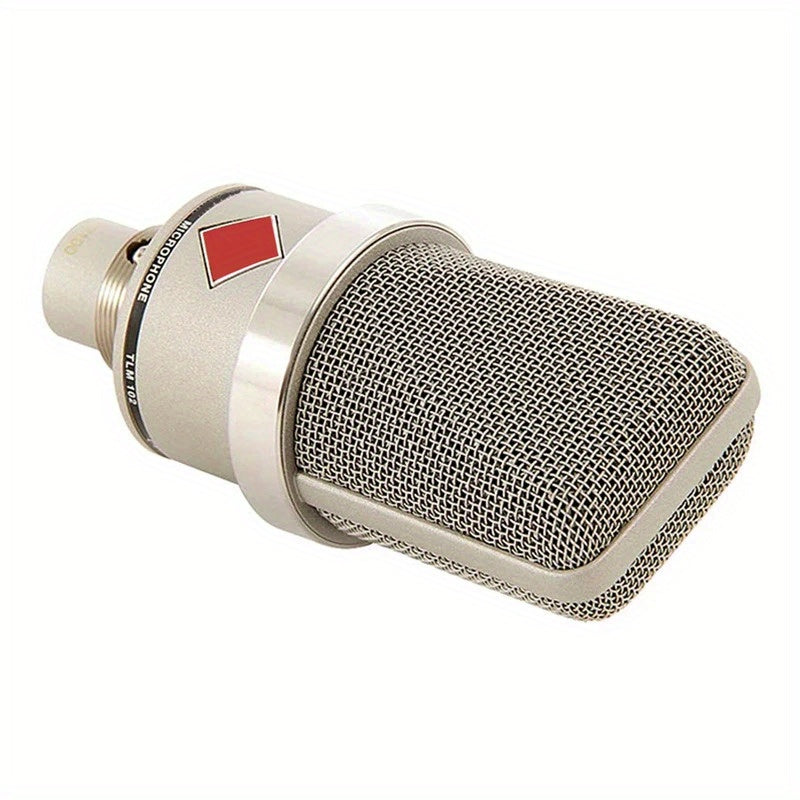102 Micrófono de Diafragma Grande Profesional 48V con Cable, Cancelación de Ruido para Estudio, Transmisiones en Vivo y Entrevistas de Juegos