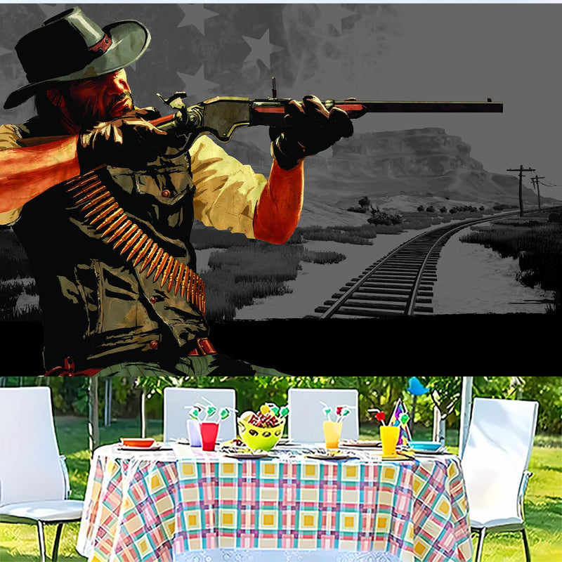 1pieza Telón para el videojuego Red Dead Redemption, perfecto para eventos de juegos y espacios multifuncionales de arcade, no requiere electricidad - ideal para diversas ocasiones y celebraciones BJB1220B