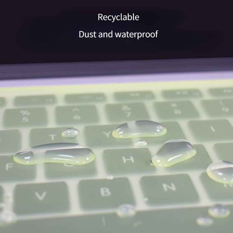 Protector de teclado de silicona, flexible, lavable, antipolvo y duradero, para laptops de 30.48 a 35.56 cm