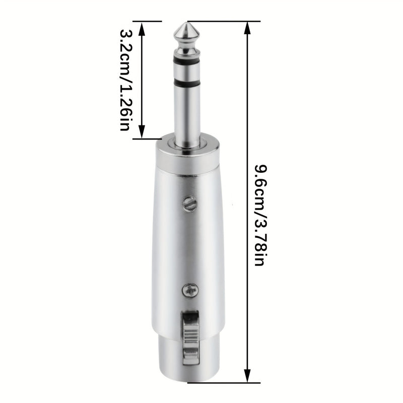 1pc JYFT 1/4 TRS Macho a Adaptador XLR Hembra, Compatible con Cable Ethernet Cat5e, Conector de Audio Estéreo Redondo, No Requiere Batería