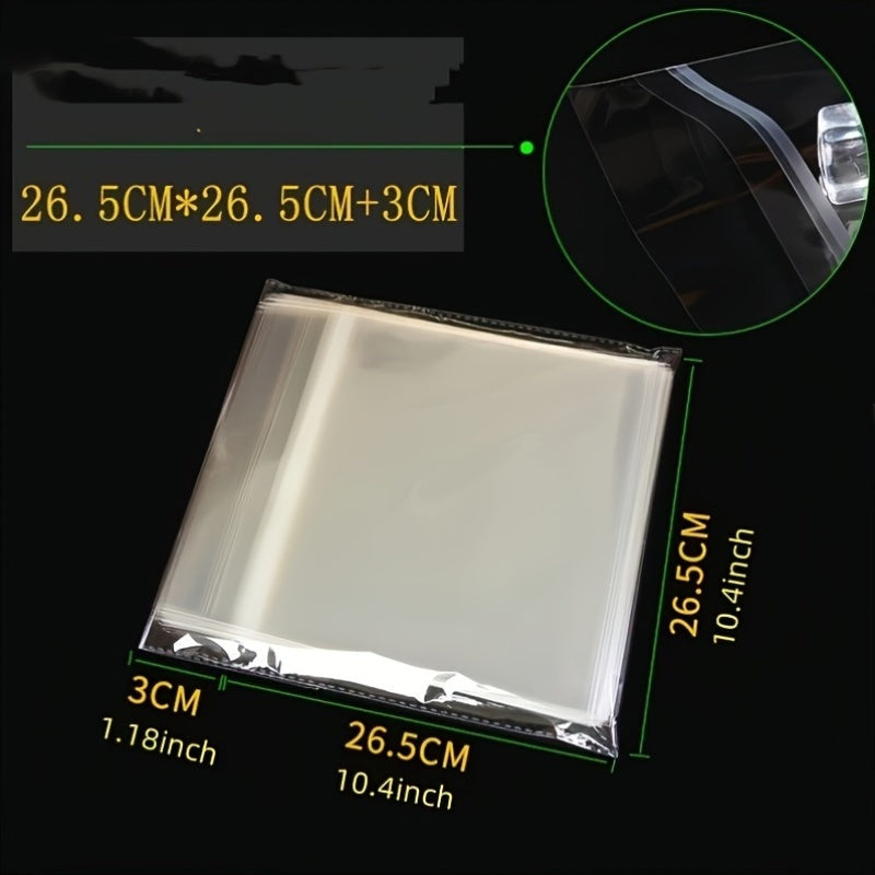 50 piezas/100 piezas Fundas de vinilo PE para discos, 17.78/25.4/30.48 cm Fundas para álbumes, 18.8cm X 18.8cm Protección exterior para colección de 45 RPM LP, Estuches de almacenamiento y exhibición de música