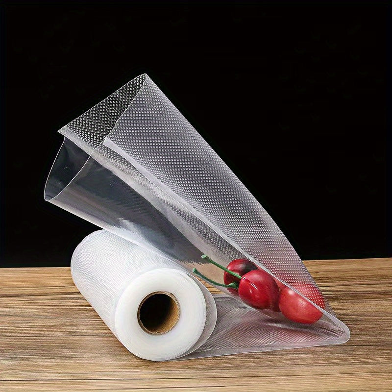 5 rollos de sellado al vacío Agashe, 3m cada uno, texturizados para un máximo de frescura, sin BPA, longitudes fáciles, perfectos para carne, verduras, frutas - Ideales para preparación de comidas y almacenamiento a largo plazo