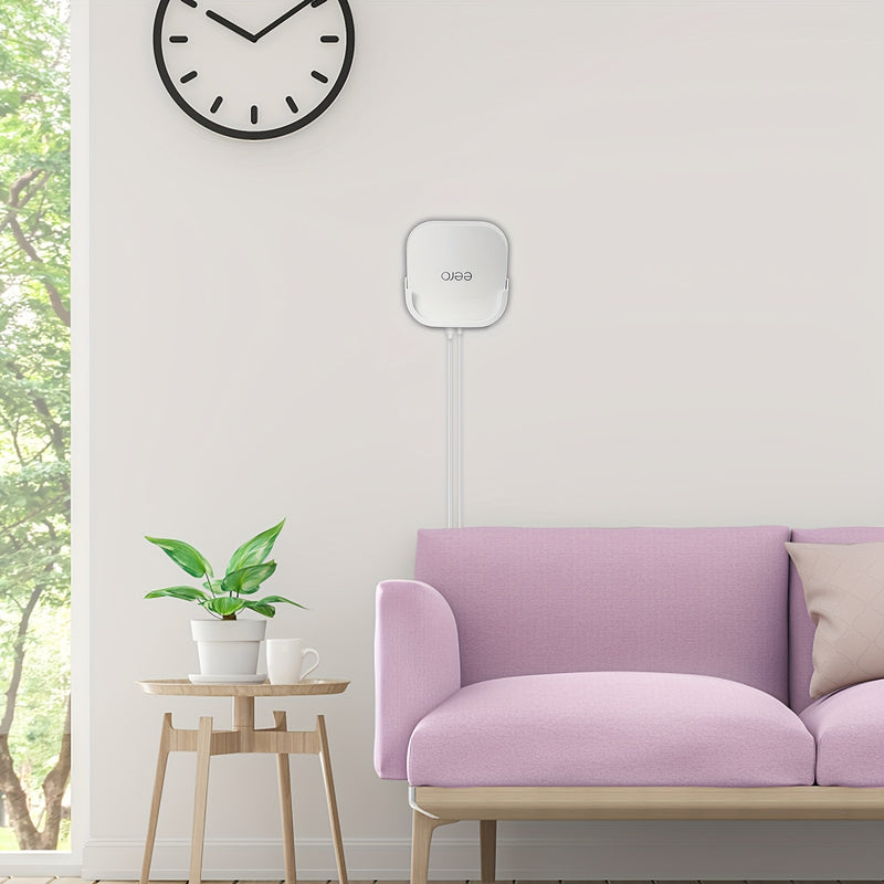Soporte de Pared para Router eero 7 WiFi 6/7 Dual-Band, Instalación Adhesiva + Sin Taladro con Agujeros para Tornillos