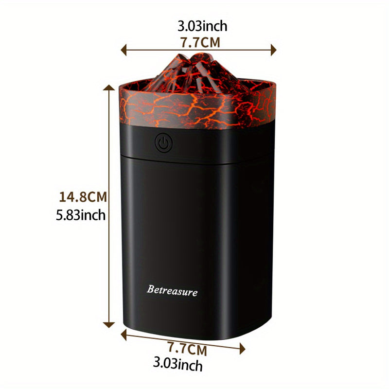 El humidificador de vapor volcánico ultrafrio Betreasure cuenta con una salida de niebla ultrasónica de 400ML, abordando de manera efectiva los entornos secos. Agregar aceites esenciales puede llenar la habitación de fragancia, y está listo para usar una