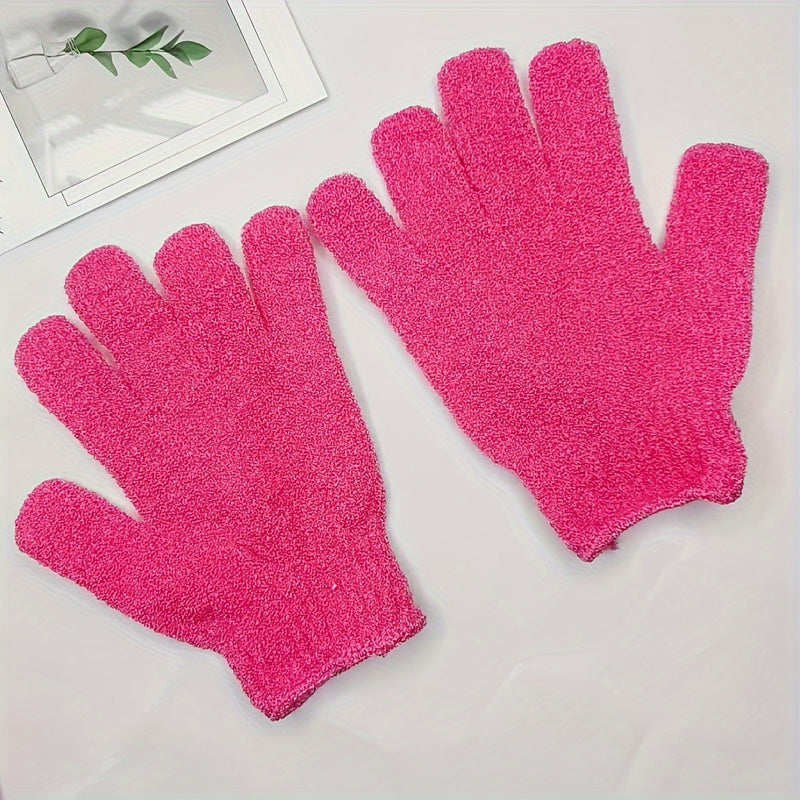 Guantes exfoliantes para baño, manoplas de baño doble cara para exfoliación, masaje y limpieza corporal, accesorios de baño