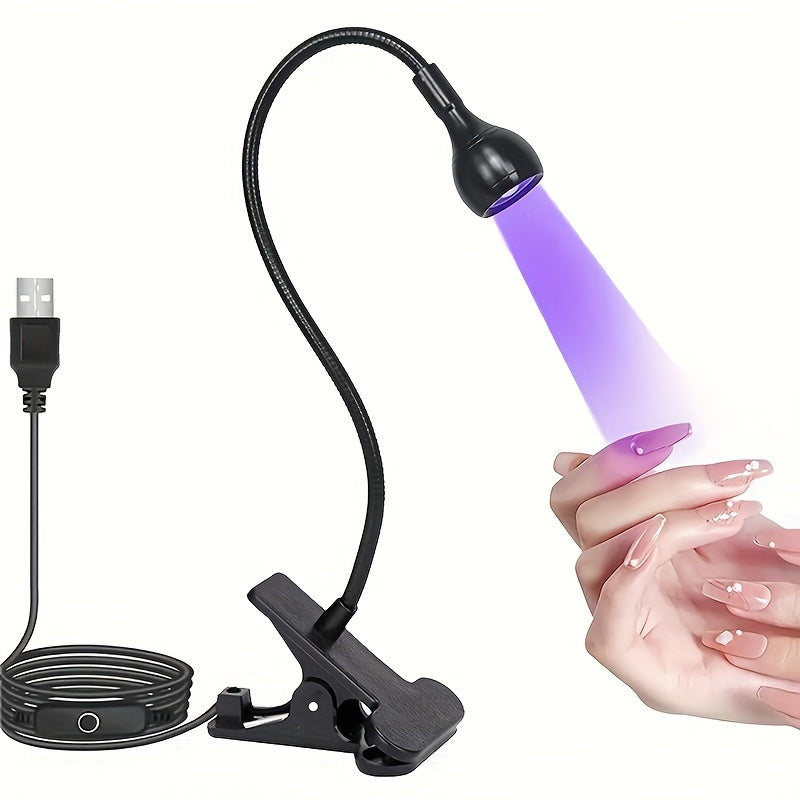 Lámpara LED para uñas con rotación 360°, secado rápido con doble espectro sin amarillamiento, secador de uñas con alimentación USB para manos y pies, uso en salón y en casa, cuidado de uñas