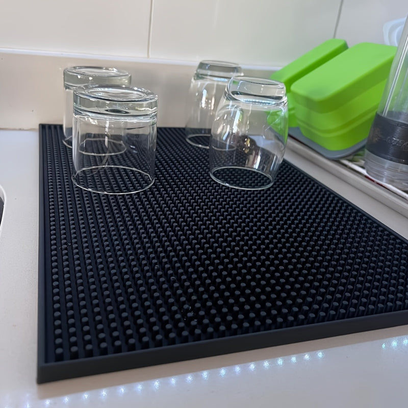 Alfombrilla de barra de PVC para bartenders, lavable a mano, ideal para bares en casa y restaurantes, secado rápido para mostradores y café