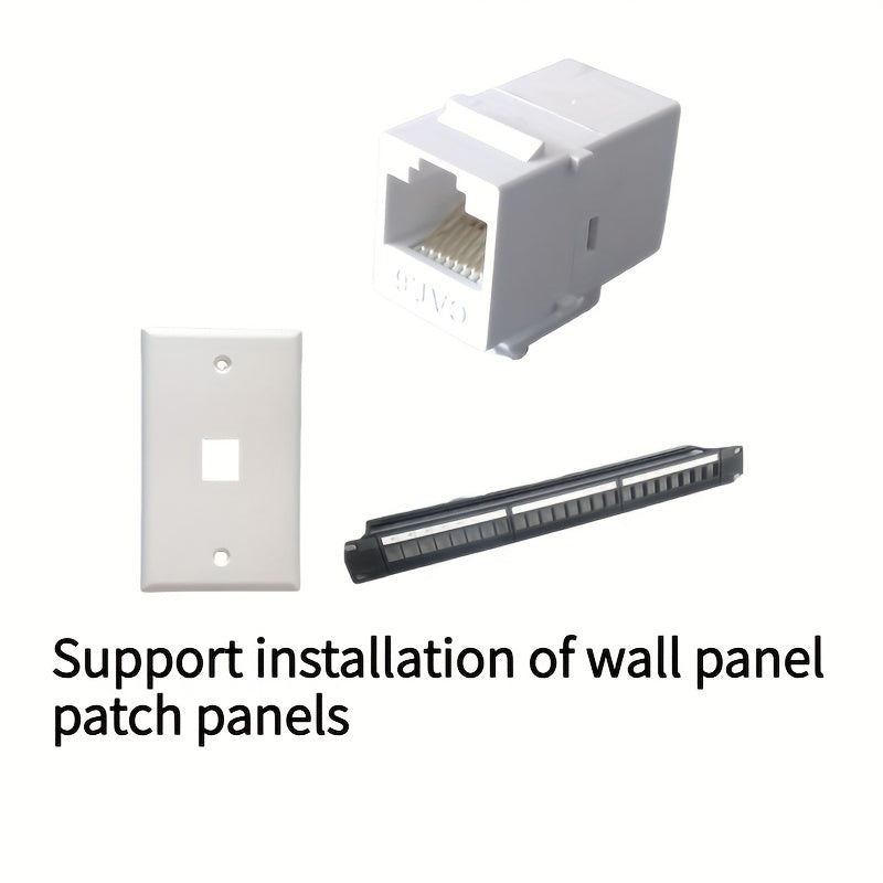 20 piezas de conector RJ45 hembra a hembra para conexión de red informática CAT.6 Gigabit Ethernet, destinado a fines de telecomunicaciones, incluyendo teléfonos, computadoras de escritorio, laptops y otros dispositivos que permiten acceder a datos, cont