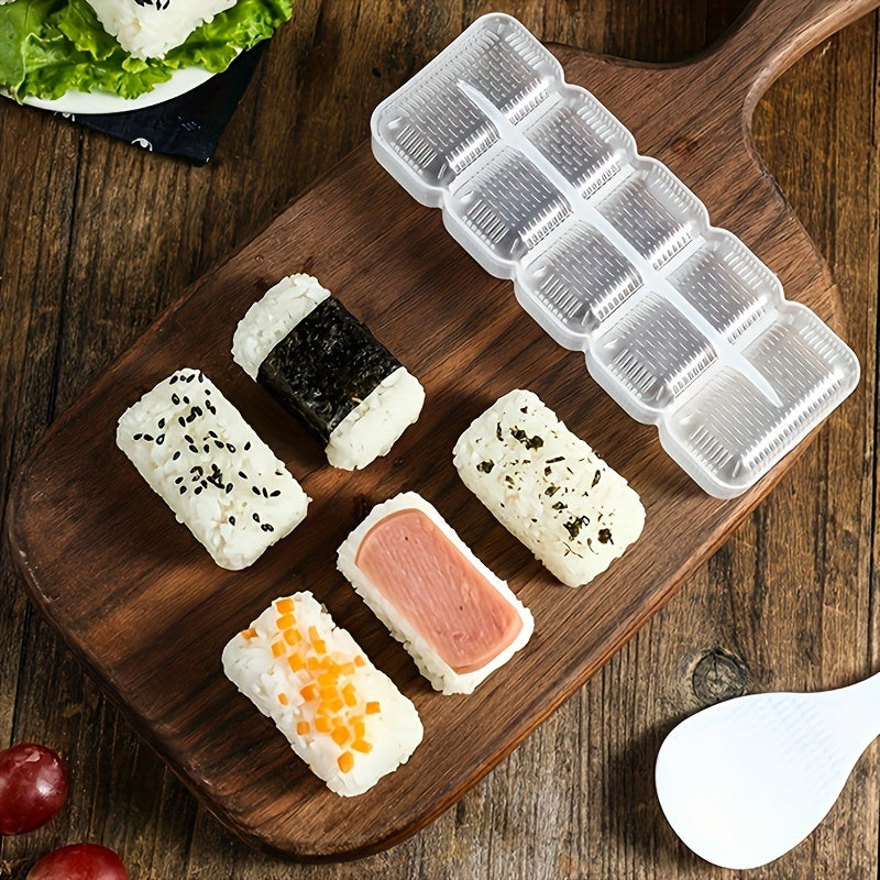 1pc Molde De Sushi Nigiri Arroz Bola 5 Rollos Fabricante Herramienta De Hacer Sushi Antiadherente, Gadgets De Cocina, Accesorios De Cocina