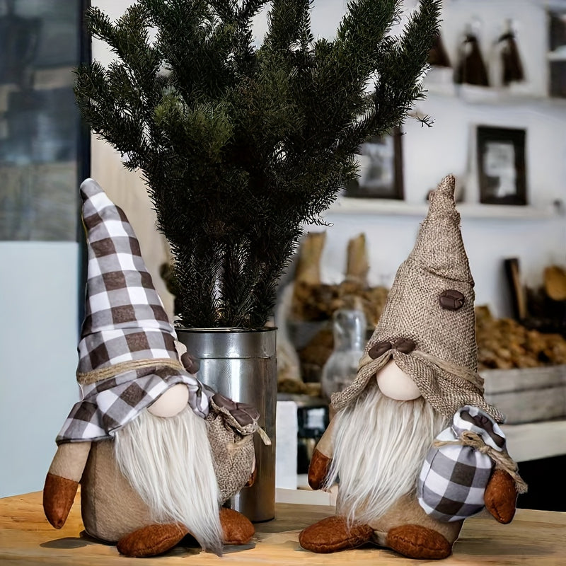 1/2pcs Adornos de Muñecos de Café, Decoraciones de Pierna Colgante con Gorro de Chef, Muñeco de Café de Mano, Gnomos de Granos de Café, Decoraciones para el Hogar, Suministros para Fiestas en Ventanas
