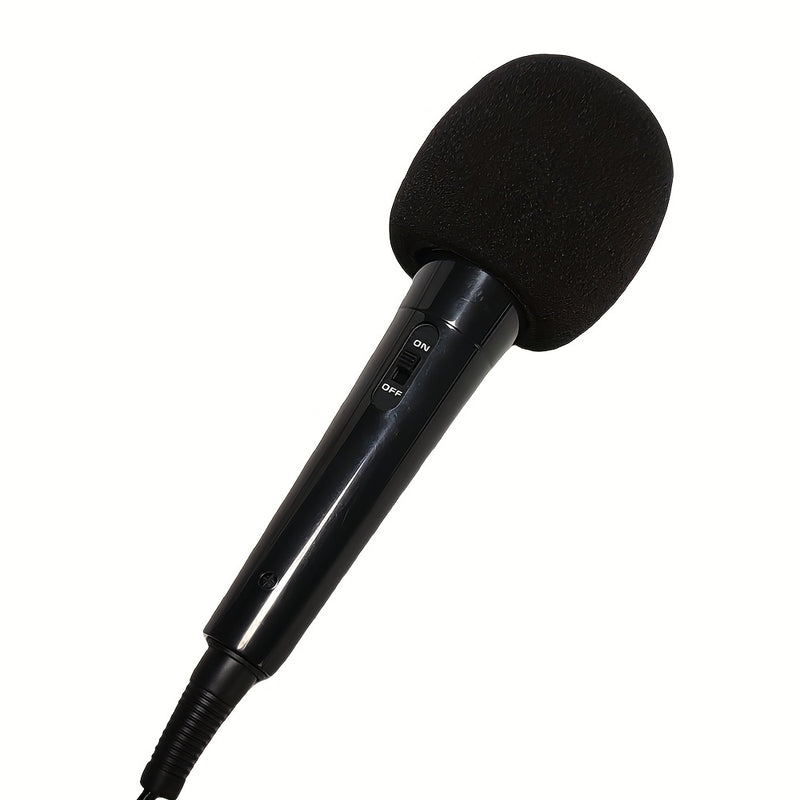 Micrófono de mano negro con cable y cubierta de espuma - Micrófono dinámico cardioide para karaoke, canto y oratoria | Ideal para entretenimiento en casa y uso profesional, micrófono de karaoke | Grado profesional | Micrófono duradero