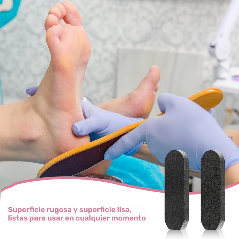 20/40/60 piezas de almohadillas de reemplazo para limpiapies - 120 grano y 180 grano, almohadillas de pedicura removibles gruesas/finas con agarre de silicona suave, base antideslizante para uso en salones y hogares, accesorios de pedicura, superficie te