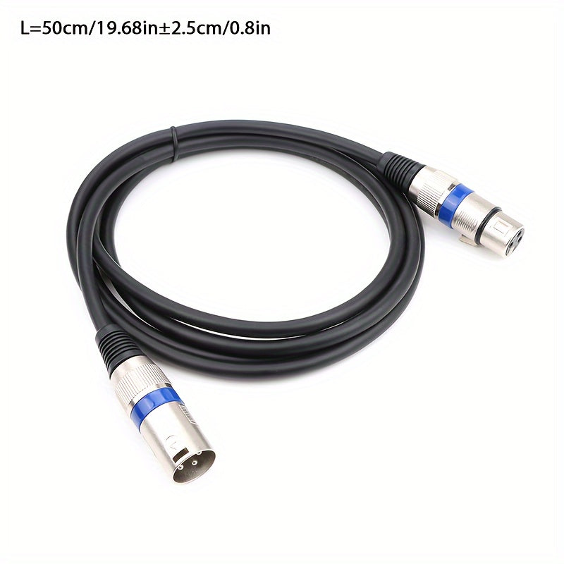 Cable de micrófono XLR macho a hembra de alta calidad I-ZCLIVE – Cable de audio balanceado de 3 pines para KTV, sistemas de sonido, preamplificadores y estaciones de radio, diseño plano duradero con conectores metálicos