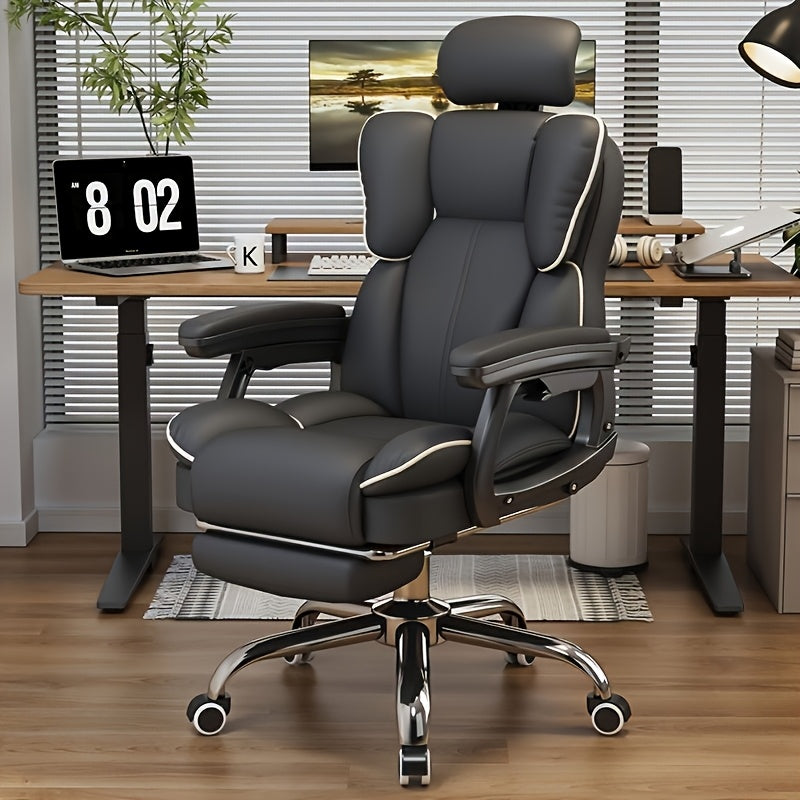 2 colores disponibles, silla de computadora elegante y lujosa, suave y cómoda, ideal para oficina en casa o estudio