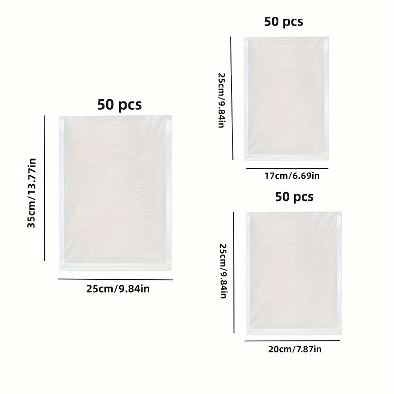 100pcs Bolsas de Sellado al Vacío Premium - Grado Comercial para Almacenamiento y Frescura de Alimentos, Ideales para Cocinas Domésticas, Compatibles con Todas las Máquinas Selladoras al Vacío
