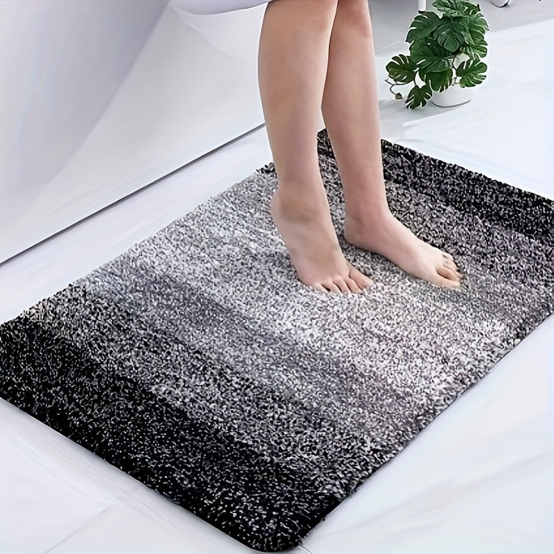 Tapete de baño de imitación cachemira - Suave, acolchado, antideslizante, fácil de mantener, lavable en máquina, tejido de poliéster, forma rectangular para el hogar, baño y entradas de inodoro, tapete de piso de baño | Tapete de baño acolchado | Tapete
