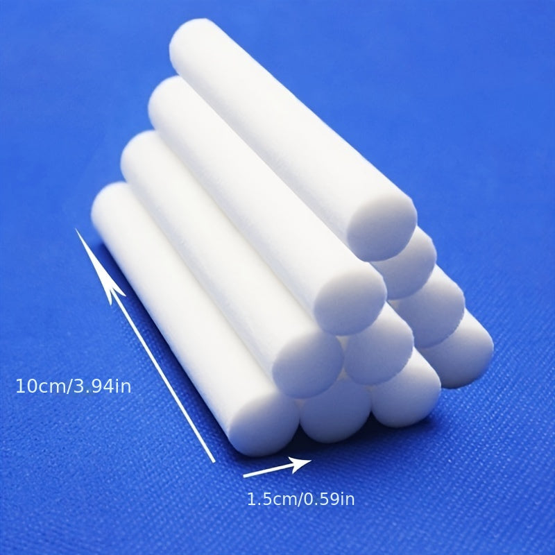 10-Unidades de mecha de repuesto de PVC para humidificador portátil mini y difusor de aroma, varillas de núcleo de fibra de alta conductividad