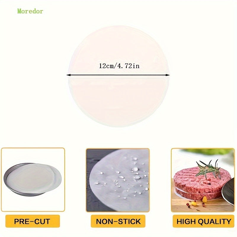 Hoja de Papel para Hornear Antiadherente Redonda de 12.5 cm Blanco 100 piezas Círculos Papel para Hamburguesas (4.72'') para Separar Hamburguesas, Galletas y Otros Alimentos Durante el Almacenamiento y Congelación, Utensilios de Cocina, Suministros de Co
