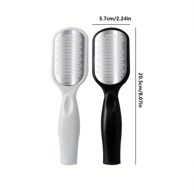 1pc Lima Profesional de Acero Inoxidable para Pies y Uñas - Diseño Antisalpicaduras, Mango Ergonómico para Exfoliar Cutículas en Talones, Uñas de los Pies y Manos - Esencial para Spa en Casa y Pedicura, Exfoliación Manual | Diseño Amigable al Usuario | E