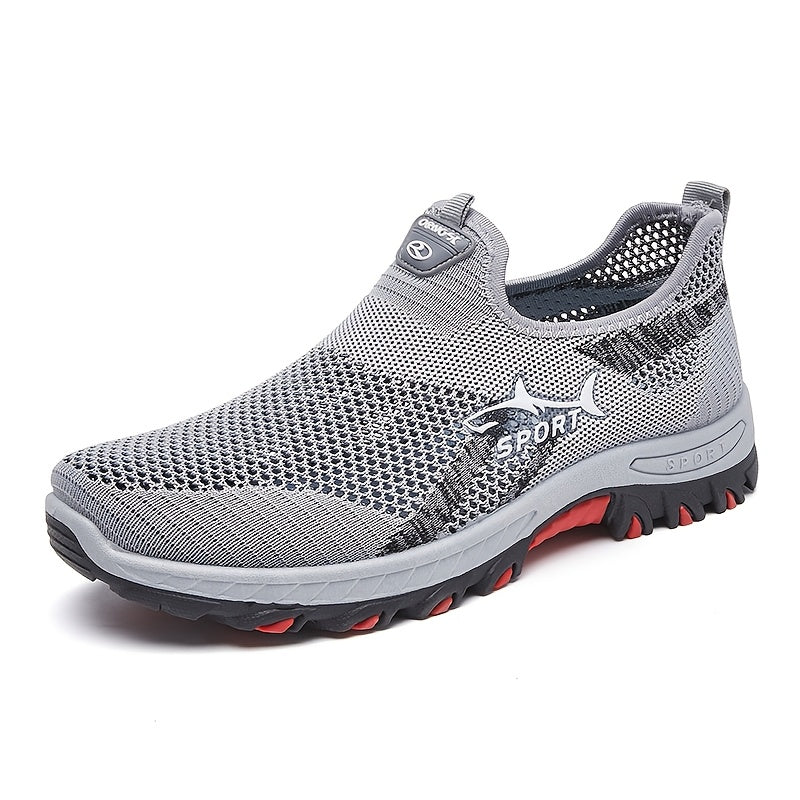 Zapatos para hombre, zapatillas casuales estilo slip-on, lona de malla transpirable al estilo antiguo pekinés, disponibles en tallas extendidas