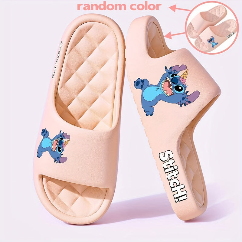 Pantuflas Disney Stitch, diseño de caricatura lindo, para interior, unisex, sandalias para baño, playa o uso casual, material EVA liviano con estampado 2D, cómodas para todas las estaciones