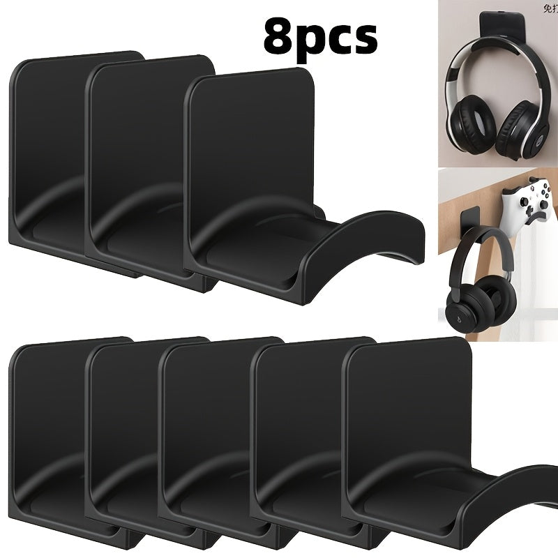 Soporte de Pared Grande para Auriculares Sin Taladro con Gancho Colgante para Auriculares Over-Ear y On-Ear, Ganchos Utilitarios