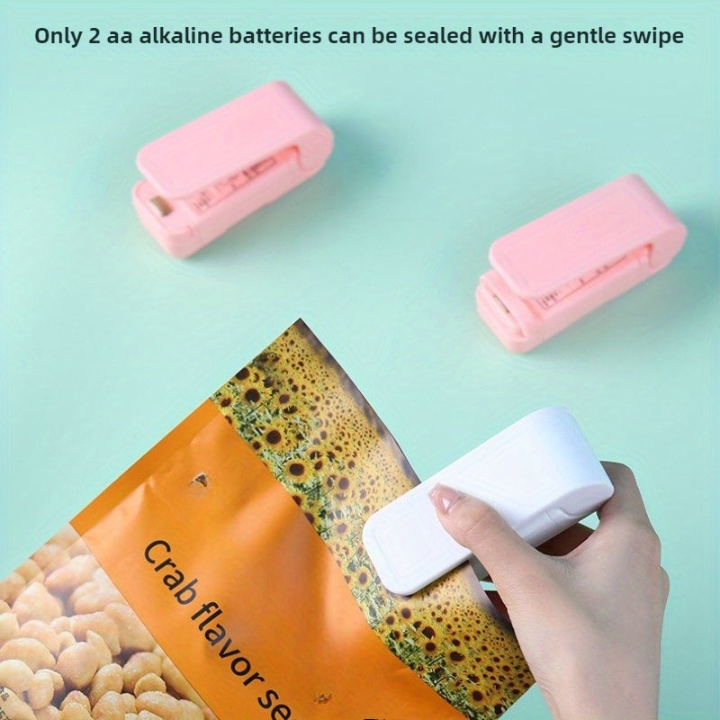 Selladora Manual Portátil de Vacío - Sin Baterías Necesarias, Sellador Compacto para Bolsas Herméticas con Sello Airtight para Frescura y Almacenamiento Antifugas - Ideal para Cocina, Viajes, Oficina, Camping - Rosa Pastel (No Eléctrica), Salvavidas de S
