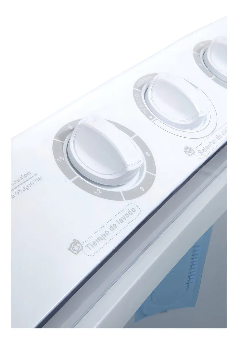 Lavadora Indurama Lri-7blsa 7kg/15lb Blanca Semiautomatica Color Blanco