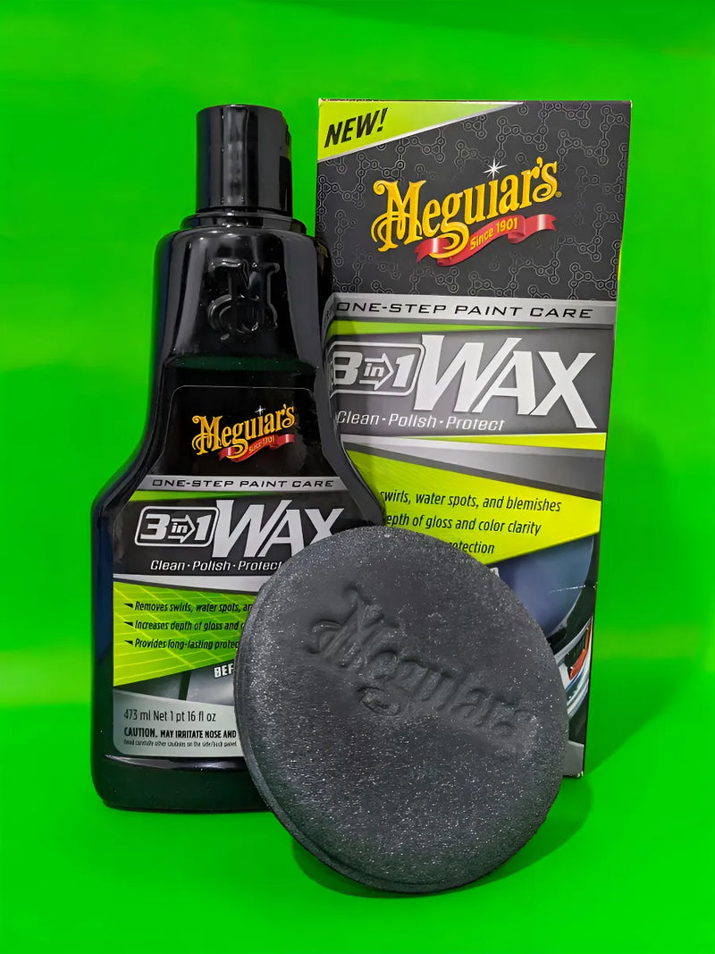 Cera Meguiars Wax 3 en 1, novedosa y novedosa para el cuidado automotriz