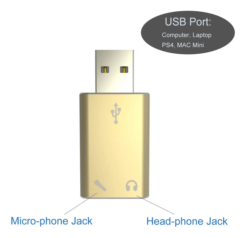 Alleasy Usb Tarjeta De Sonido Adaptador De Audio Usb Adaptad