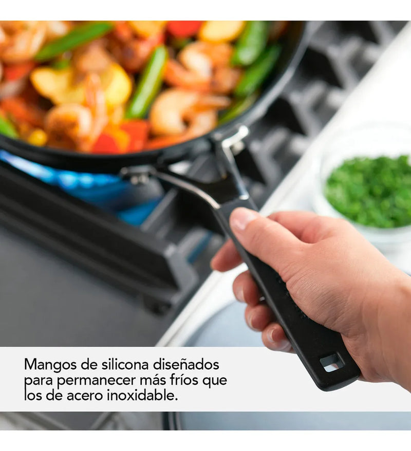 KitchenAid Set x2 Sartenes 31 y 21cm Antiadherente Anodizado Duro Negro Onix 84811