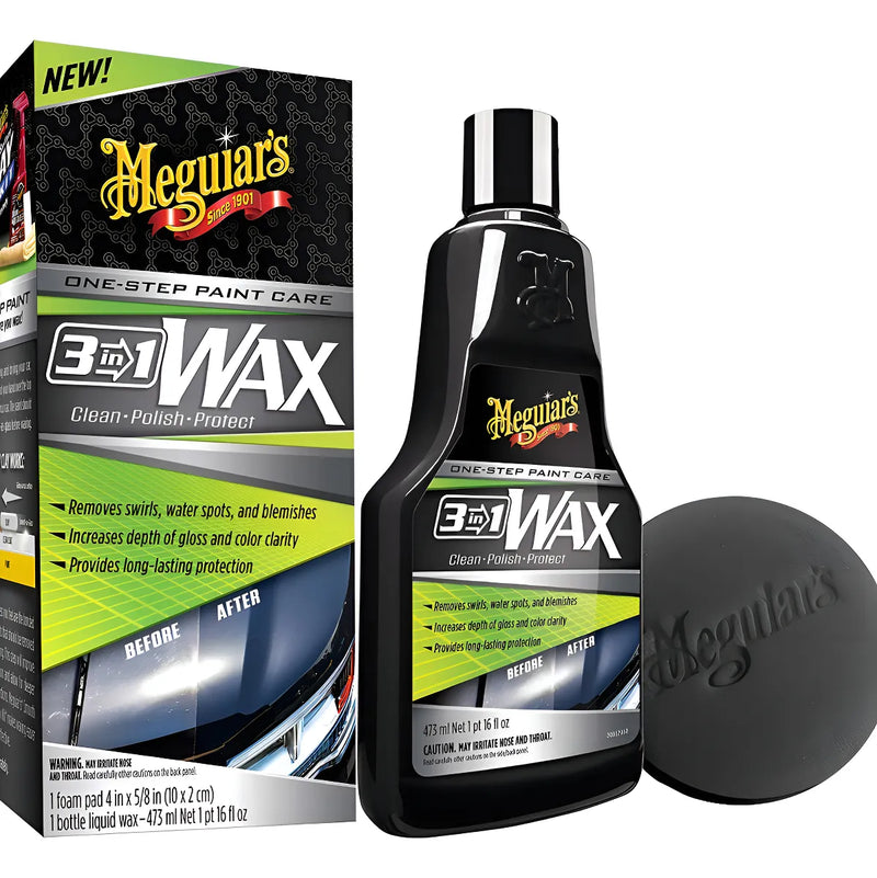 Cera Meguiars Wax 3 en 1, novedosa y novedosa para el cuidado automotriz