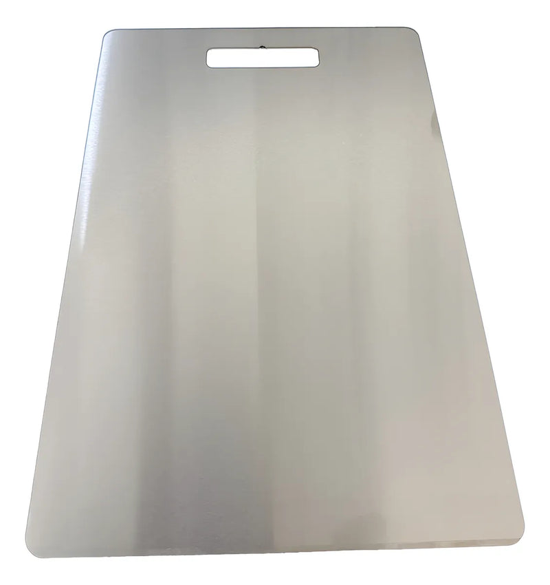 Tabla De Cortar Alimentos En Acero Inoxidable 23 Cm X 34cm Lisa Gris