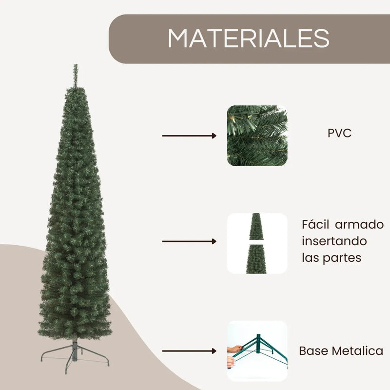 Pino Navideño Vermont 2.00m Para Decoración Muñecos Luces Verde