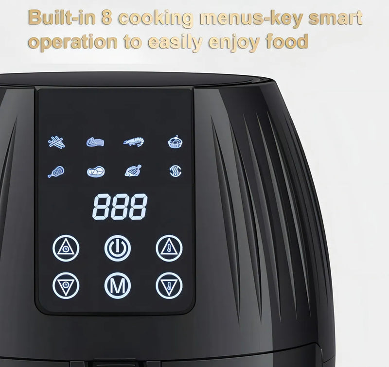 Freidora De Aire Pantalla Digital Bioaura Kitchen Frei01 Negro 1300 W