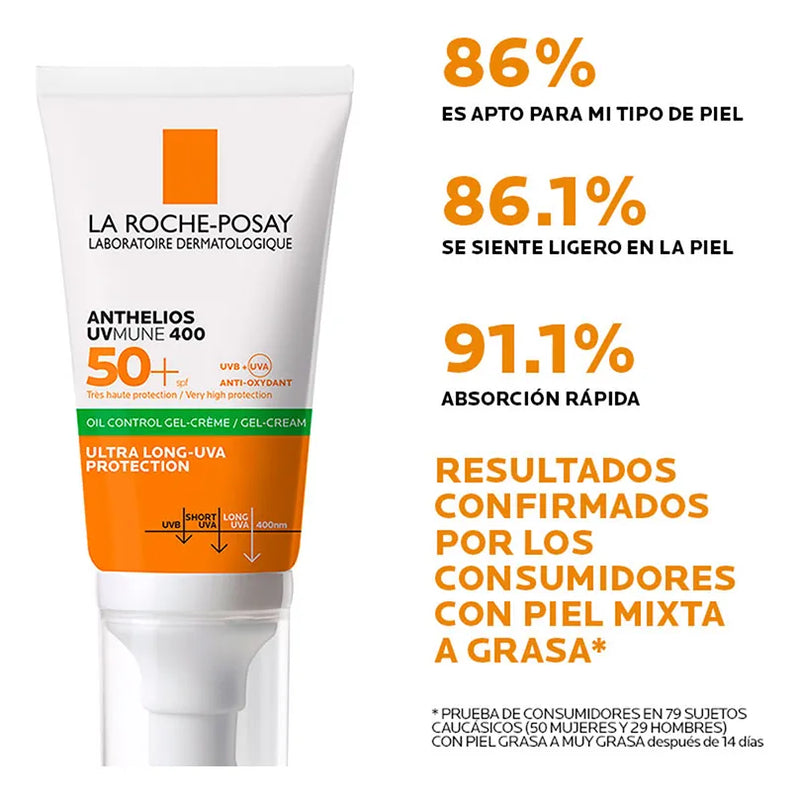 Protector Solar Facial Uvmune Oil Control Anthelios 50ml