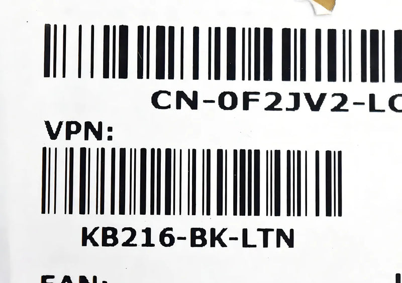 Teclado Dell KB216-BK-LTN QWERTY español color negro