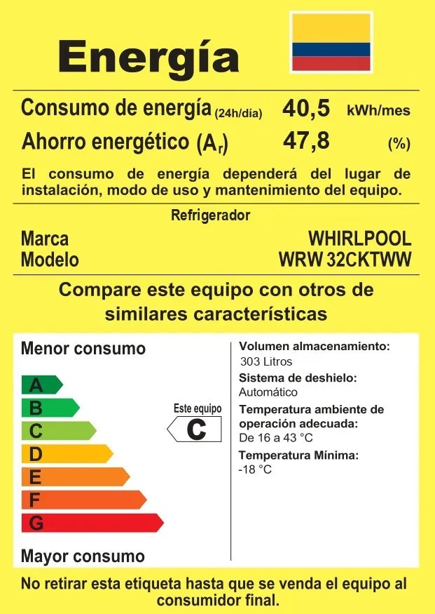 Nevera Whirlpool Top Mount No Frost 303 Lts Wrw32cktww Whirl Color Gris
