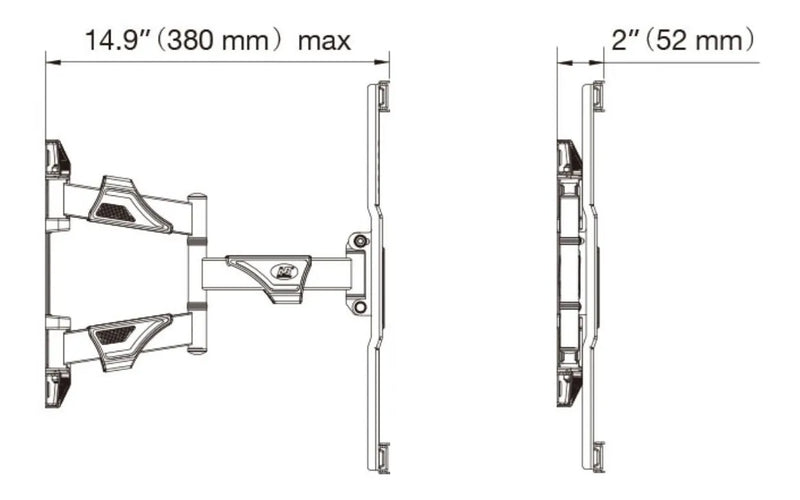 Soporte Para Tv Extensible Doble Nb Northbayou P6 De 40 A 75 Negro