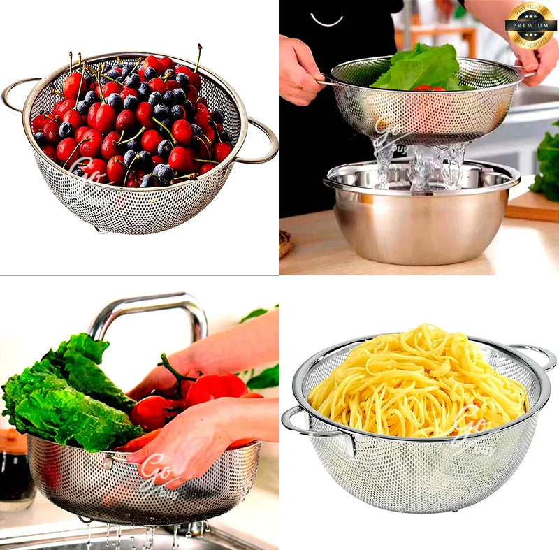 Colador Escurridor Para Alimentos Fritos Metal Galvanizado Disponible