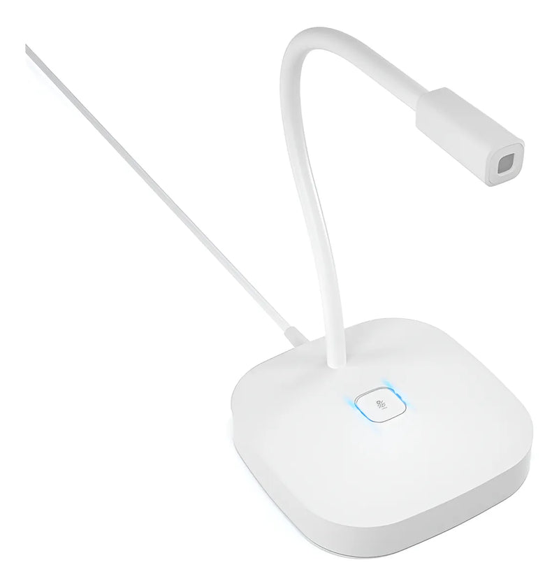 Micrófono de escritorio para pc notebook profesional color blanco G22 Seisa